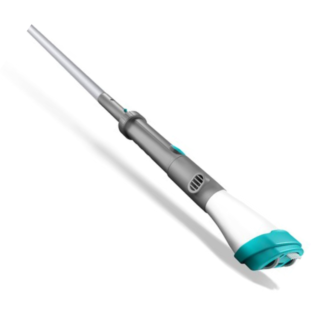 Pulitore manuale con sistema di aspirazione a batteria