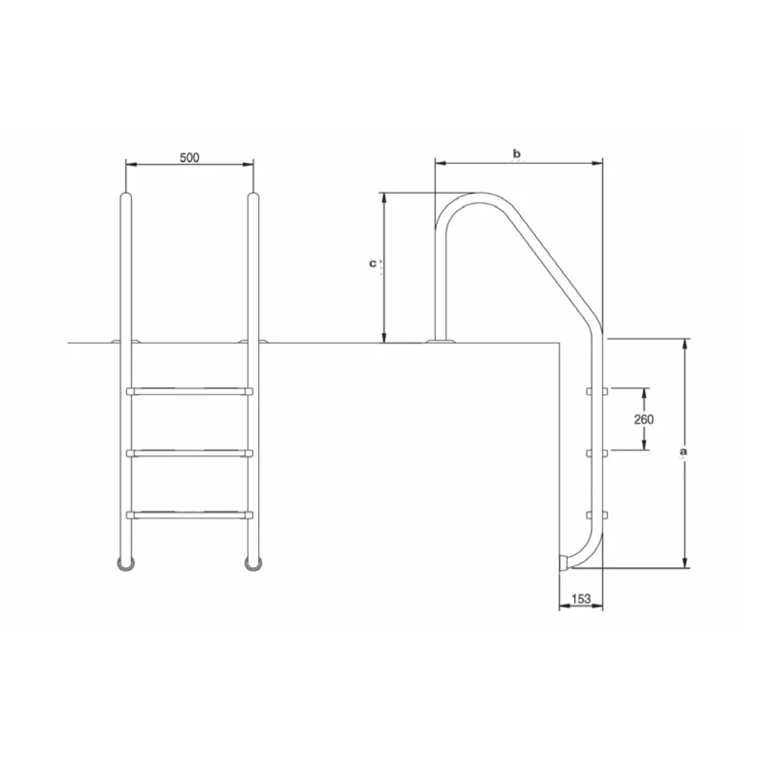 Scaletta Modello Trianon - AISI 316