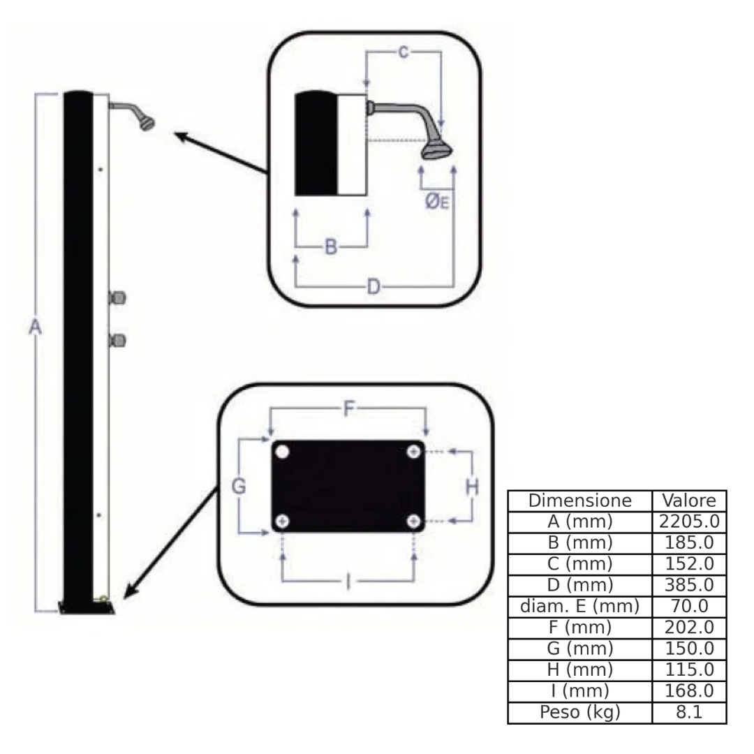 Doccia solare CRM 30L