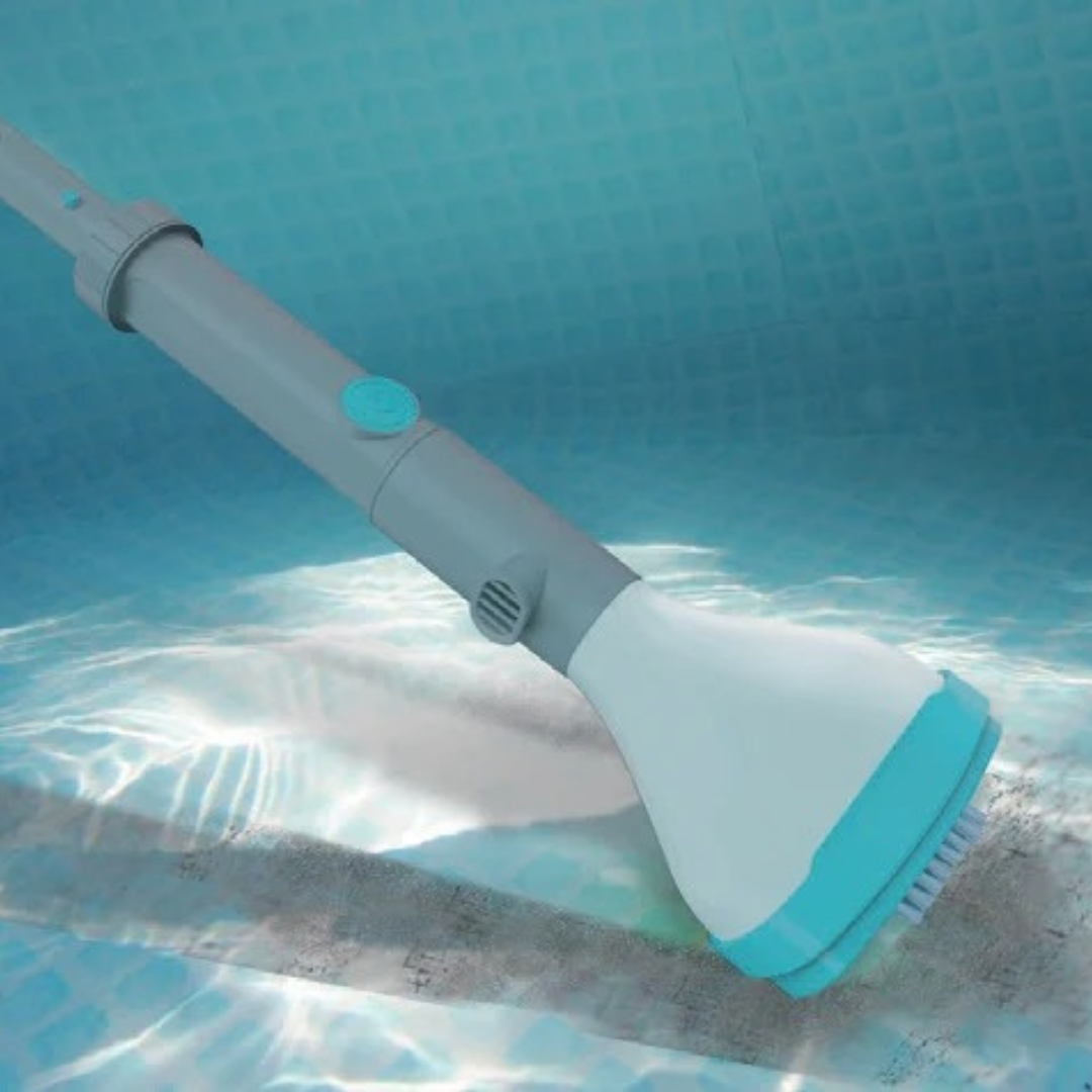 Pulitore manuale con sistema di aspirazione a batteria