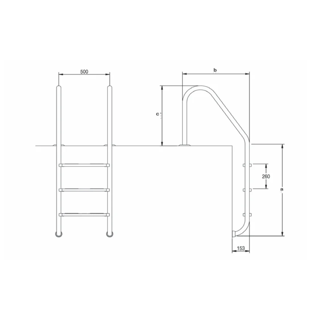 Scaletta Modello Trianon - AISI 304