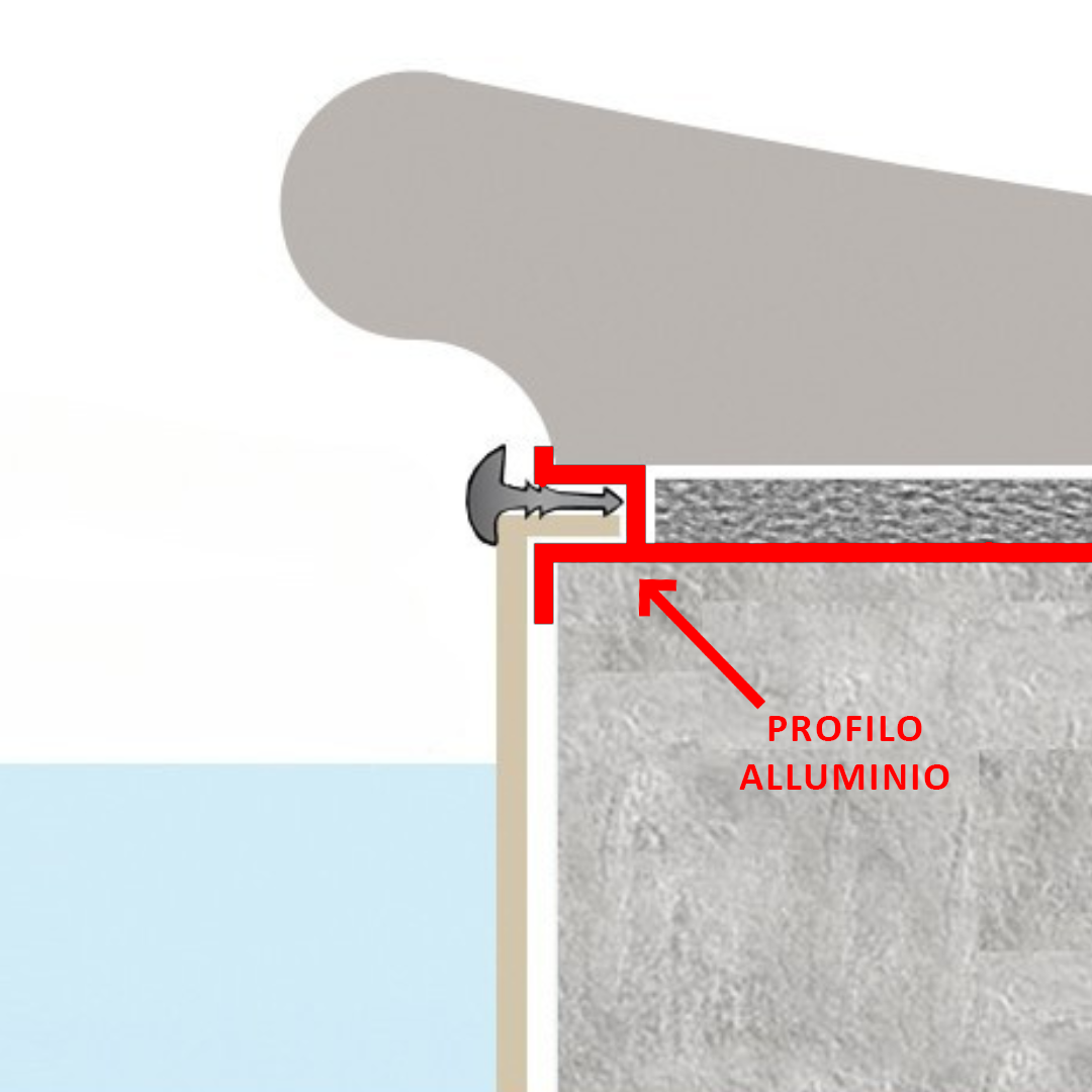 Profilo di Fissaggio Liner in Alluminio per Piscine
