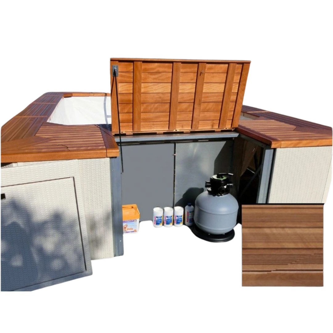 PROLUNGA SOLARIUM/VANO TECNICO PER FELICITY H130 PER LATO CORTO-RATTAN MARRONE