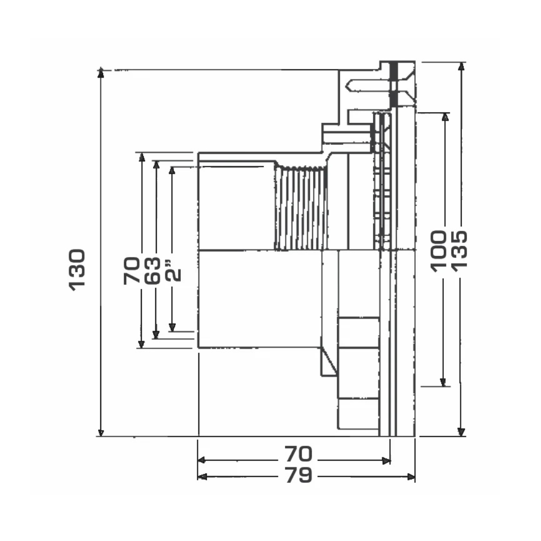 Bocchette di aspirazione a parete / pavimento (portata 10 m3/h)
