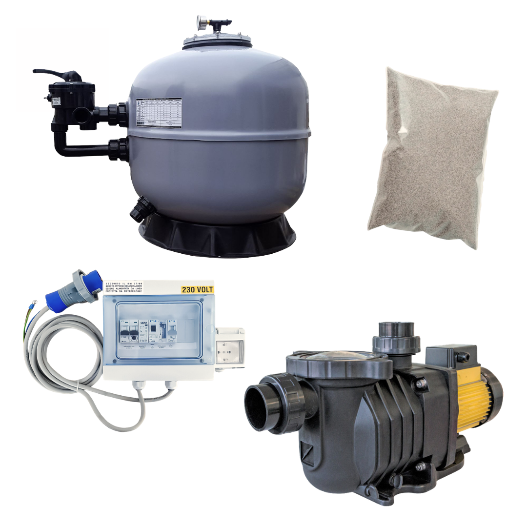 Kit Filtrazione Completo RIVALTA - per piscine da 10 m³ a 40 m³ (10 m³/h)