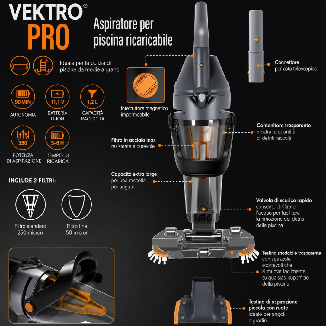 Pulitore a batteria VEKTRO PRO