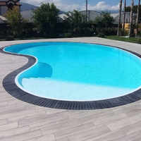Griglia di sfioro In gres curvabile spessore 2,5cm - dimensioni 25x25cm - 5 listelli