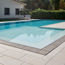 Griglia di sfioro In gres ad angolo spessore 2,5cm - dimensioni 25x25cm - 5 listelli