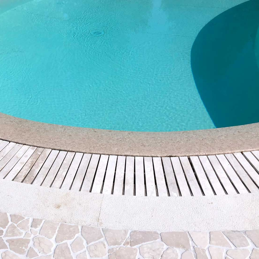 Griglia di sfioro In gres curvabile spessore 2,5cm - dimensioni 25x25cm - 5 listelli