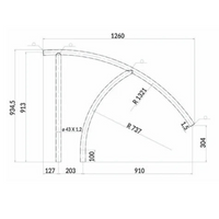 Passamano curvato elegante in Inox