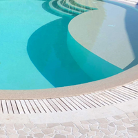 Griglia di sfioro In gres curvabile spessore 2,5cm - dimensioni 25x25cm - 5 listelli