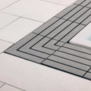 Griglia di sfioro In gres ad angolo spessore 2,5cm - dimensioni 25x25cm - 5 listelli
