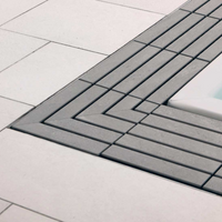 Griglia di sfioro In gres ad angolo spessore 2,5cm - dimensioni 25x25cm - 5 listelli
