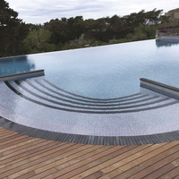 Griglia di sfioro In gres curvabile spessore 2,5cm - dimensioni 25x25cm - 5 listelli