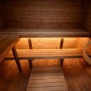 Sauna da esterno Quadra X - Parete di fondo in legno