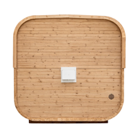 Sauna da esterno Quadra X - Parete di fondo in legno