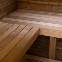 Sauna da esterno Quadra X - Parete di fondo in Vetro