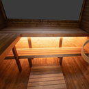 Sauna da esterno Quadra X - Parete di fondo in Vetro