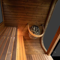 Sauna da esterno Quadra X - Parete di fondo in legno