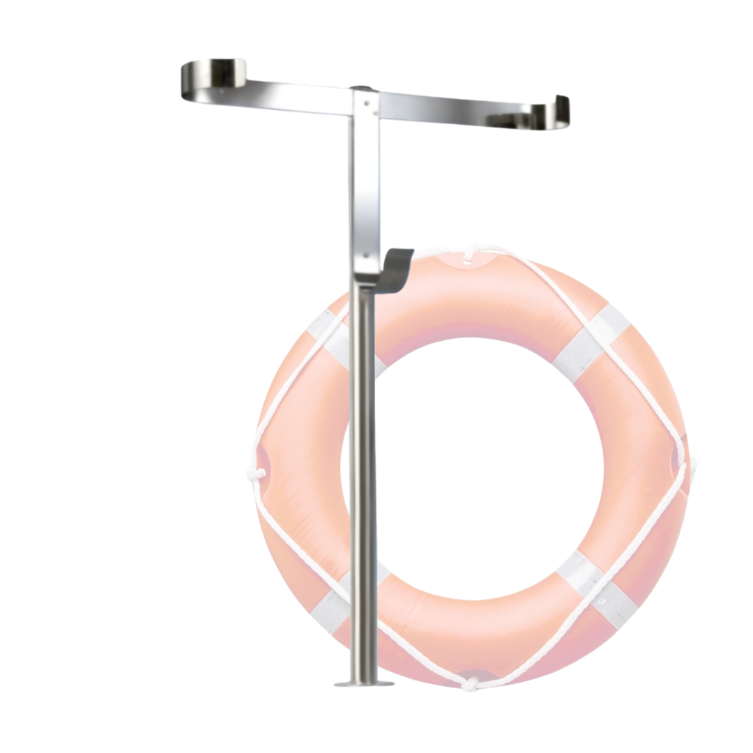 Supporto per Salvagente in Acciaio Inox da Terra