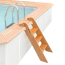 SCALETTA LEGNO/INOX PER FELICITY H 130 CM