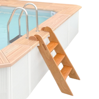 SCALETTA LEGNO/INOX PER FELICITY H 130 CM